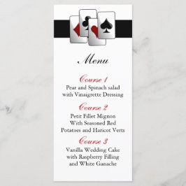 Cartões de cardápio de Las Vegas