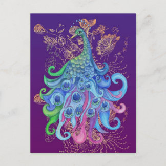 Cartões de Cartões de natal de Peacock