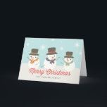 Cartões de cartões de natal feitos sob encomenda<br><div class="desc">Design do boneco de neve do vetor por Shelby Allison</div>