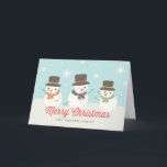 Cartões de cartões de natal feitos sob encomenda<br><div class="desc">Design do boneco de neve do vetor por Shelby Allison</div>
