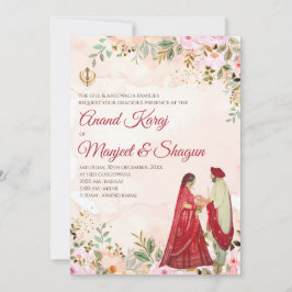 Cartões de casamento Anand Karaj e convites Sikh