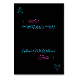 Cartões de Casamento-Aves-Capoeira-Azul-e-Rosa-