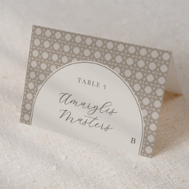 Cartões de Casamento Boho Rattan Bamboo Cane