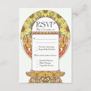 Cartões de casamento coloridos do vintage RSVP