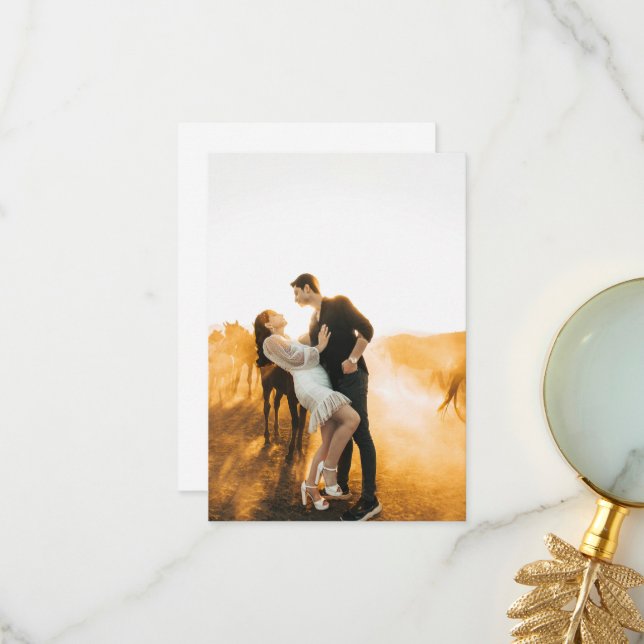 Cartões de Casamento com Foto Personalizada (Frente/Verso In Situ)