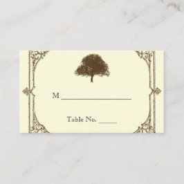 Cartões De Casamento De Árvores De Oak Castanho Vi