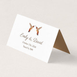 Cartões de Casamento de Aves Hummingbird Rufous