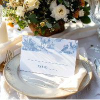 Cartões de Casamento de Banheiro Costeiro Azul