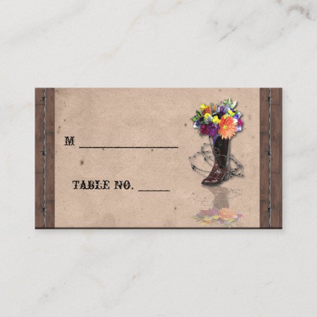 Cartões de Casamento de Cabos de Fios de Barbed We (Frente)