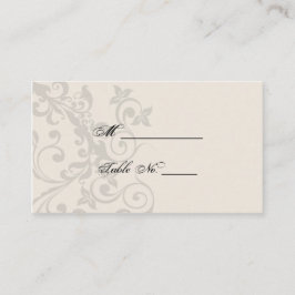 Cartões de Casamento de Carvões e de Ivory Filigre