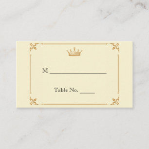 Cartões de Casamento de Marfim Dourado Regência da