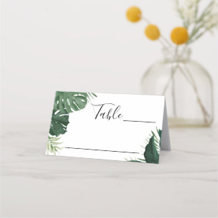 Cartões de Casamento de Monstera Tropical