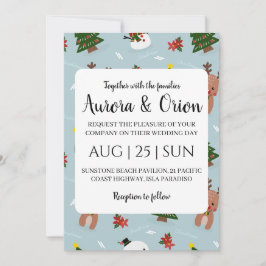 cartões de casamento de natal com tipografia elega