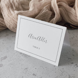 Cartões de Casamento de Prata Minimalistas