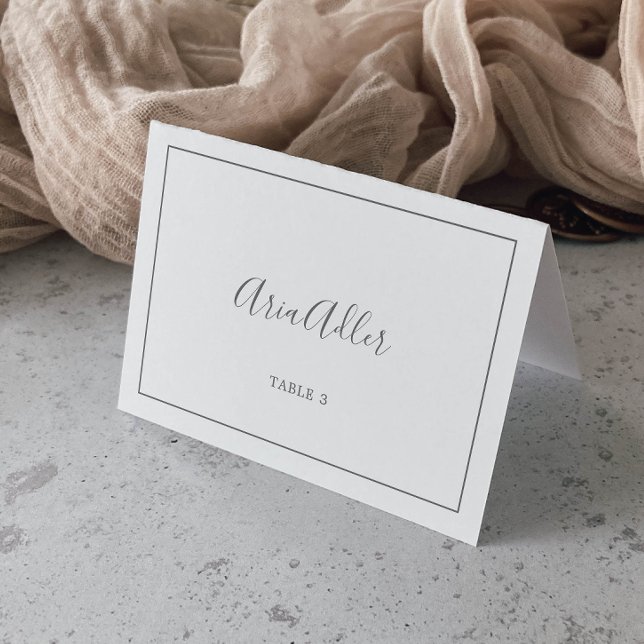 Cartões de Casamento de Prata Minimalistas (Criador carregado)