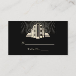 Cartões de Casamento de Raio da Torre Art Deco