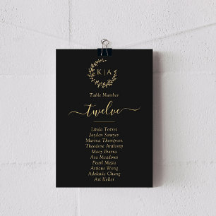 Cartões De Casamento De Solo De Monograma Dourado