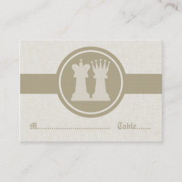 Cartões de Casamento de Xadrez King e Queen, Latte