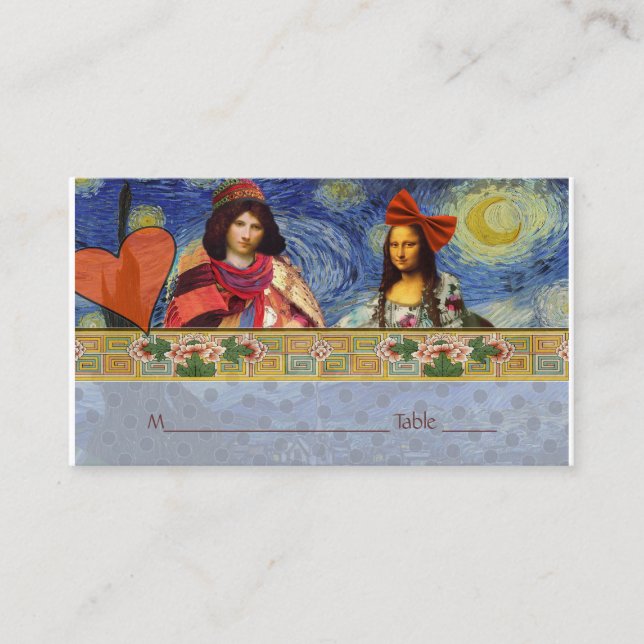 Cartões de casamento divertidos Starry Night Fantá (Frente)