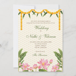 Cartões de casamento do sul da Índia & cartões de 