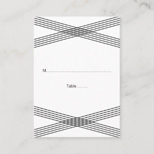 Cartões de Casamento em Deco Branco Negro
