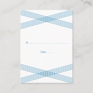Cartões de Casamento em Deco Moderno Azul