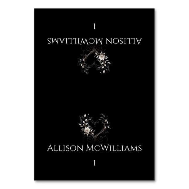 Cartões de Casamento — Flores Modernas com Coração (Frente)