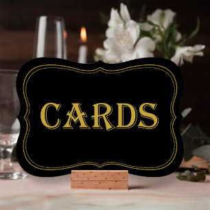 Cartões de casamento Gatsby Black & Dourado de 192