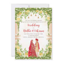 Cartões de casamento hindus e convites para casame