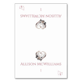 Cartões de Casamento - Ícone Coração Rosa-Vegetari