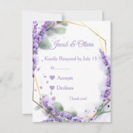 Cartões de Casamento Lavanda