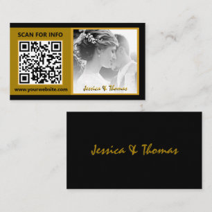 Cartões de Casamento Modernos, Código QR, Foto, Pr