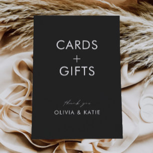 Cartões de Casamento Negro e Sinal de Ofertas,