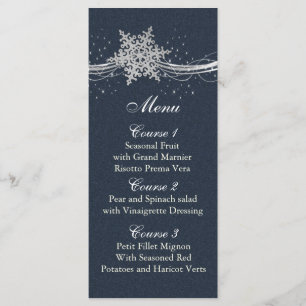 Cartões de Casamento no inverno com Flocos de Neve