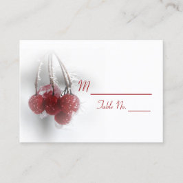 Cartões de Casamento no inverno de Berries, "Red F