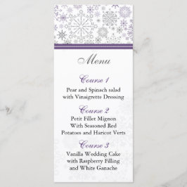 Cartões de casamento no inverno em floco de neve d