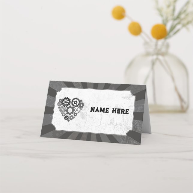 Cartões de Casamento Nomes Corações de Casamento S (Frente)