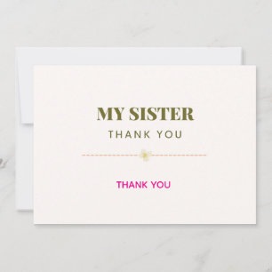 Cartões de casamento - obrigado minha irmã