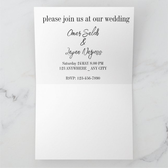 Cartões de casamento românticos celebrando o amor  (Interior)