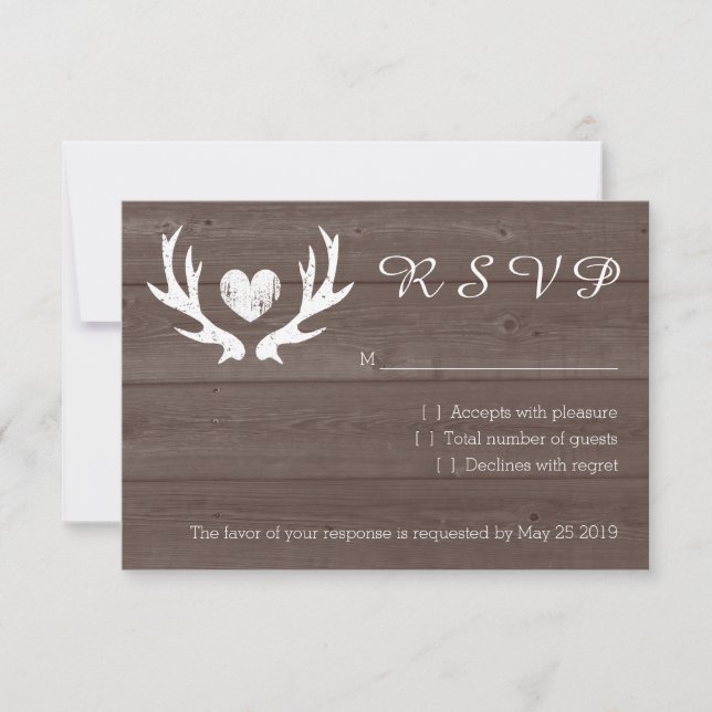 Cartões de casamento RSVP (Frente)