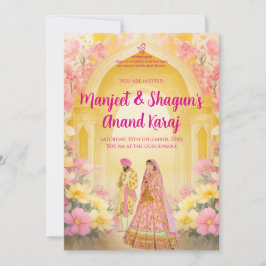 Cartões de casamento Sikh digitais & cartões Anand