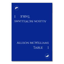 Cartões de Casamento-Vegetariano-Azul e Branco