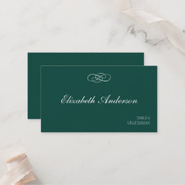 Cartões de Casamento Verde Emerald