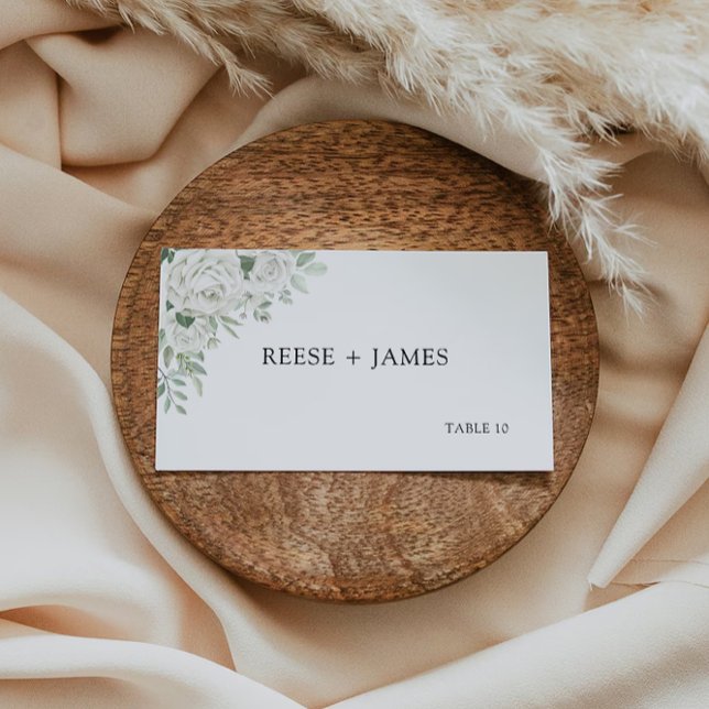 Cartões de Casamento Verde Emerald Modelo (Emerald Green Wedding Place Cards Template)