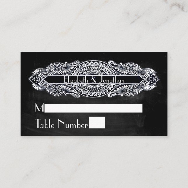 Cartões de Casamento Vintage Art Nouveau (Frente)