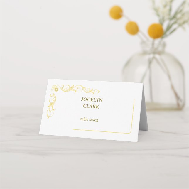 Cartões de Casamento Vitoriano Elegantes (Frente)