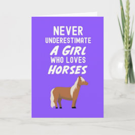Cartões de Cavalo Rosa Fofo Para Meninas Bebês Ama
