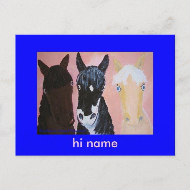 Cartões de cavalos engraçados Personalizam (Frente)