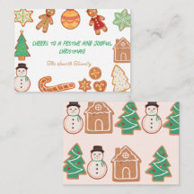 Cartões de Celebração de Biscoitos de Natal