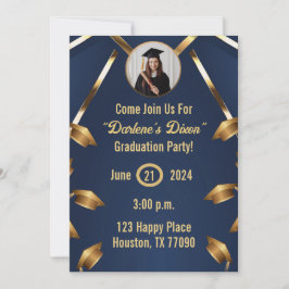 Cartões de celebração de formatura 2024 personaliz
